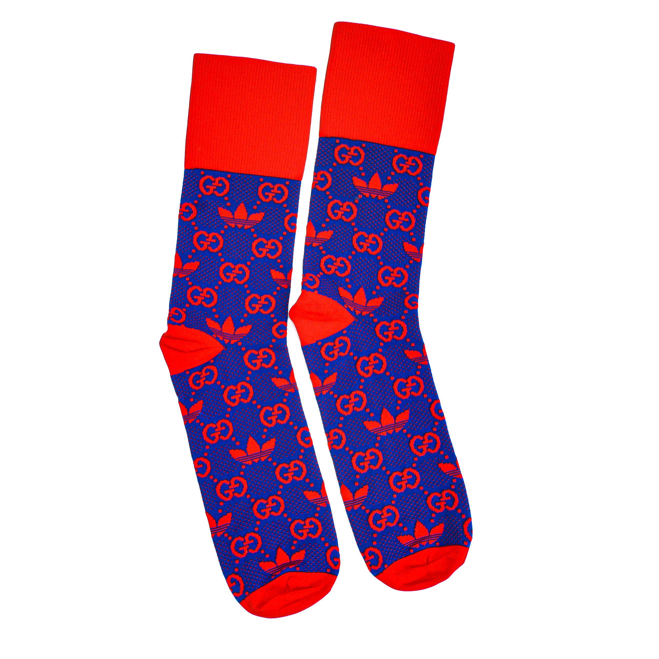 Gucci - Red&Navy Cotton Ankle Socks